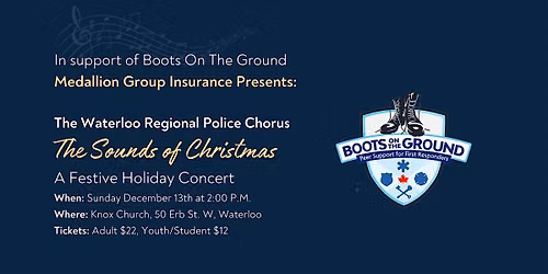Waterloo Regional Police Chorus, Holiday Concert