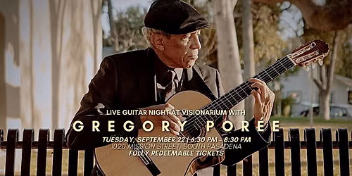 Live Guitar Night at Visionarium with Gregory Por\u00e9e