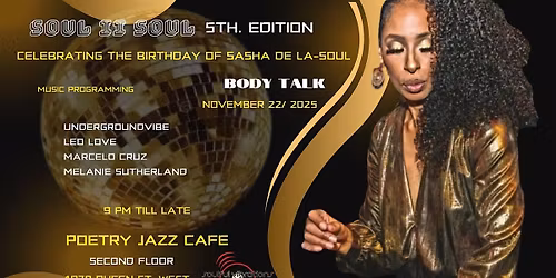 SOUL II SOUL 5TH. EDITION  SASHA DE LA-SOUL'S BELATED BASH