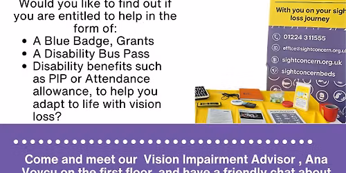 Sight Concern drop-in at Luton Central Library