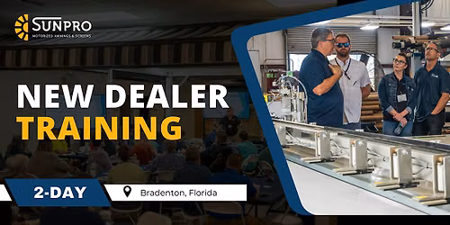 SunPro Products New Dealer Training \u2022 Aug 25-26, 2026