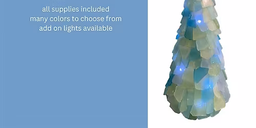 Seaglass Christmas Trees with Jessie
