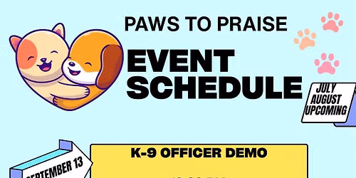 K-9 Officer Demo in Paws to Praise Prayer Garden at Maple Avenue UMC
