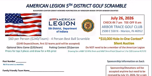 5th District American Legion Golf Scramble