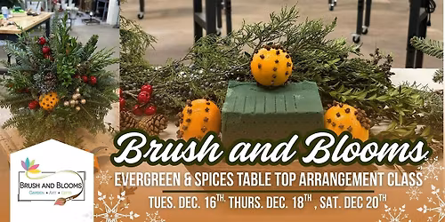 Evergreen & Spices Table Top Arrangement Class