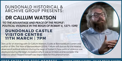 Historical & Archive Group Evenings Talks Series: Dr Callum Watson