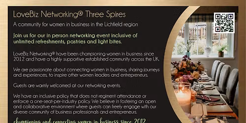 Three Spires LoveBiz Networking at The School House for Women In Business