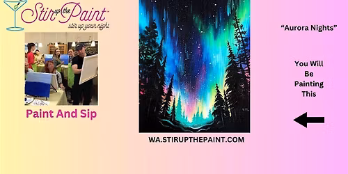 Seattle Paint and Sip, Paint Party, Paint Night  With Stir Up The Paint