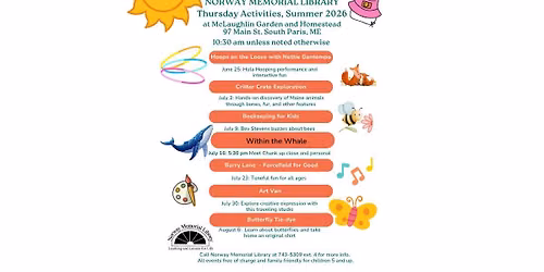 Thursday Activities at McLaughlin Garden and Homestead