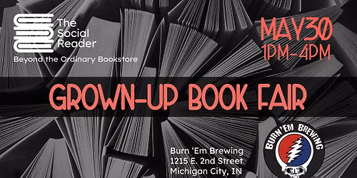 Grown-Up Book Fair at Burn 'Em Brewing