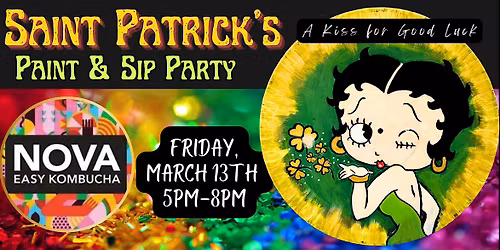 A Kiss for Good luck - Betty Boop Inspired Paint and Sip