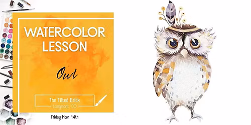 Owl \u2013 2 Hr Watercolor Lesson (Ages 12+)