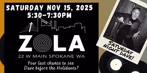 Dave at ZOLA (again) 