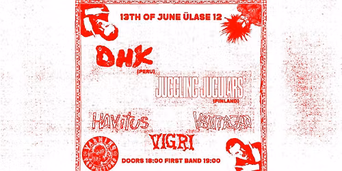 13.06 - DHK (PERU), Juggling Jugulars (FIN), H\u00e4vitus, Vigri, V\u00e4ntajad