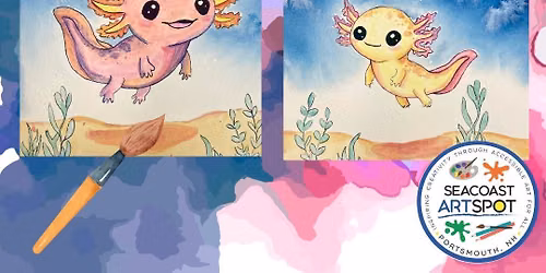 Bigs and Littles Watercolor Class: Axolotls! $59