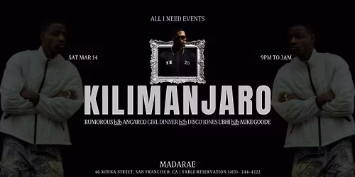 KILIMANJARO (AFRO HOUSE) AT MADARAE