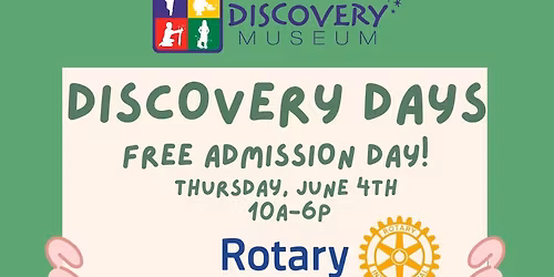 DISCOVERY DAYS; FREE DAY OF PLAY!