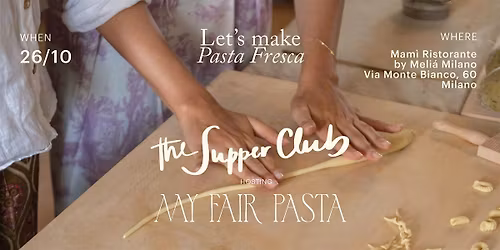 Pasta Masterclass con MyFair Pasta @ Mami Ristorante