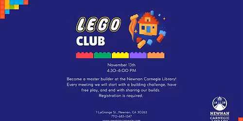 Lego Club (Ages 5+)