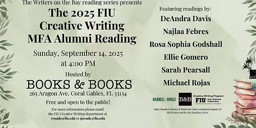 The 2025 FIU Creative Writing MFA Alumni Reading