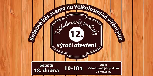 V\u00edt\u00e1n\u00ed jara \u2013 12. v\u00fdro\u010d\u00ed otev\u0159en\u00ed cukr\u00e1rny ve Velk\u00fdch Losin\u00e1ch