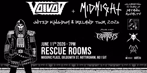 VOIVOD & MIDNIGHT (CO-HEADLINE) live at Rescue Rooms, Nottingham