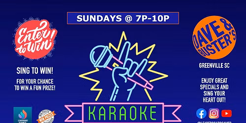 Karaoke Night SUNDAY 7p-10p | Dave & Buster's - Greenville SC