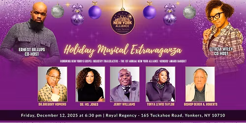 NY Alliance of Gospel Music Professionals Holiday MUSICAL & HONORS Banquet