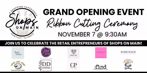 Shops on Main Grand Opening Ribbon Cutting Celebration