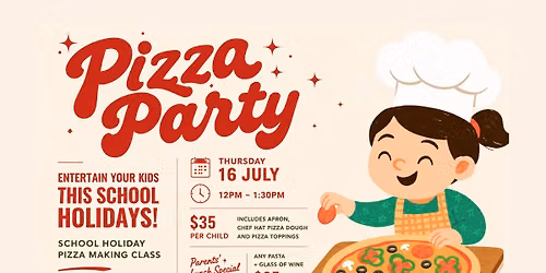 July School Holidays Kids Pizza Class