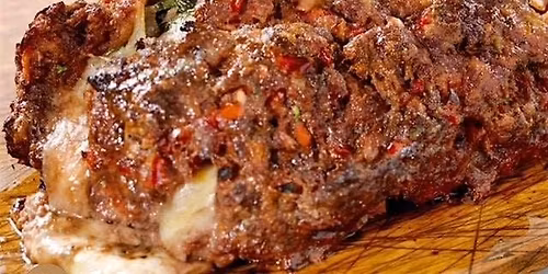 Italian Meatloaf stuffed w\/ Ricotta and Pork Belly, & Herb Roasted Potatoes