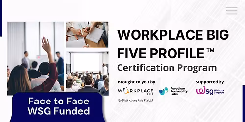[20 & 21 Nov 2025] WorkPlace Big Five Profile Certification Program