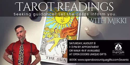 Tarot Readings with Mikki at Open Doors Unique Gifts, Taunton, MA