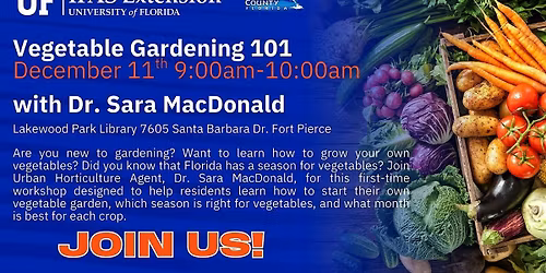 Vegetable Gardening 101 @ Lakewood Park Library