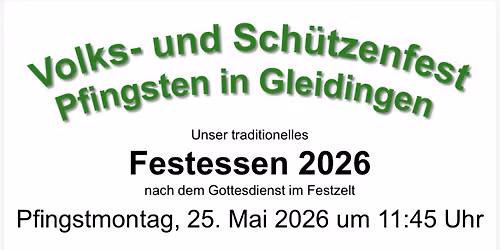Festessen am Pfingstmontag
