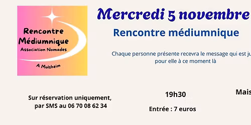 Rencontre m\u00e9diumnique avec Nicole SEEMANN