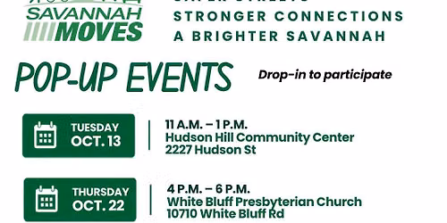 Savannah MOVES Pop-Up Events (White Bluff)
