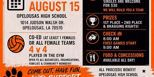 OHS Volleyball 4v4 Fundraiser Tournament