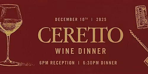 Ceretto Wine Dinner at Cobalt!