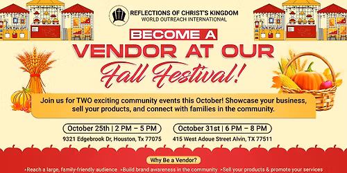 Fall Festivals at The ROCK - Vendors
