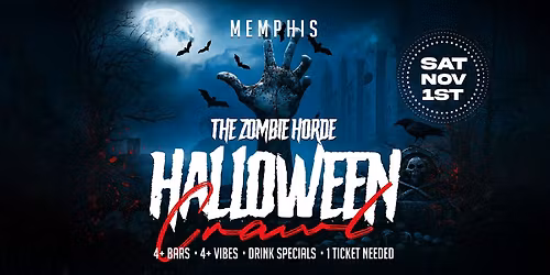 Zombie Horde Halloween Pub Crawl Memphis 2025
