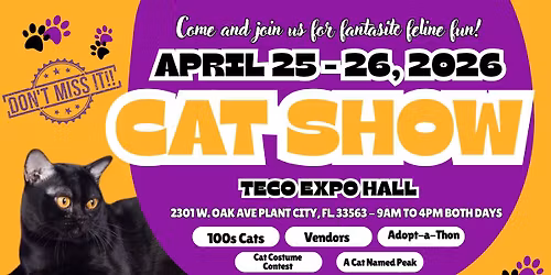 Come see FABULOUS FELINES at our Tampa Area cat show! \ud83d\ude3b\ud80c\udce0\ud83d\udc08