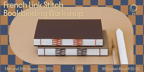 French Link Stitch Bookbinding Workshop