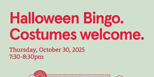 Halloween Bingo. Costumes welcome.