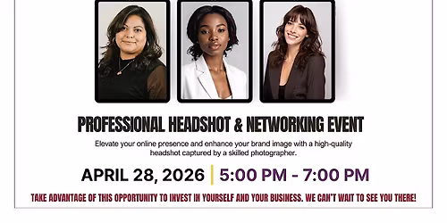 Free Headshot & Networking Event - April 28, 2026