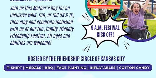 Friendship Circle Family Festival. 5K and 1K Family Fun Run! Race, Walk or Roll For Inclusion.