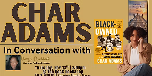 Conversation and Book Signing with Char Adams