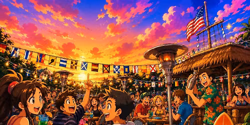 Scott and Wally at The Sunset Tiki Bar