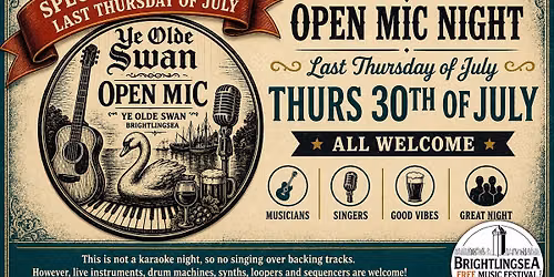 Special Music Festival Open Mic at the Swan, Brightlingsea