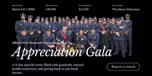 AFRA 3rd Annual First Responders Appreciation Gala (18+) Public Welcome.
